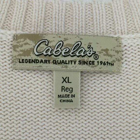Cabela’s Steamboat II Pullover V-Neckline Sweater XL Reg Ribbed Details - Picture 4 of 12